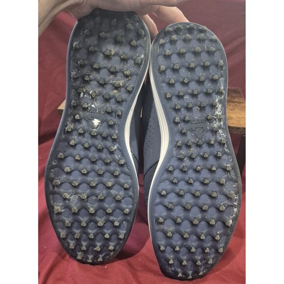 Travis Mathew Men\'s 11 Curator The Moneymaker Spikeless Golf Shoes Blue Knit EUC main image 5
